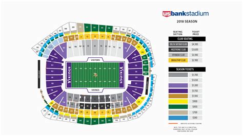 University Of Michigan Stadium Map Vikings Seating Chart at U S Bank ...