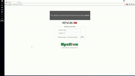 WyreStorm - NetworkHD 100/200 Series Firmware Update - YouTube