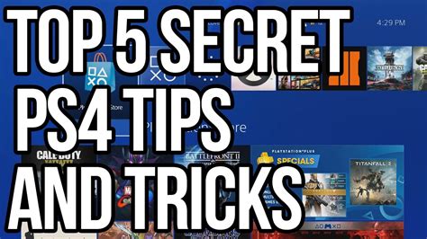 TOP 5 PS4 TIPS and TRICKS YOU PROBABLY DIDN'T KNOW ABOUT! (PS4 SECRETS) - YouTube