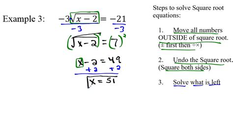 Algebra 1 Unit 9 Lesson 1: Solving Square Root Equations - YouTube