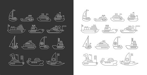 Ship line art vector icon set 11341229 Vector Art at Vecteezy