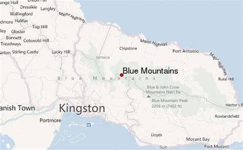 Blue Mountains Jamaica Map - Cities And Towns Map