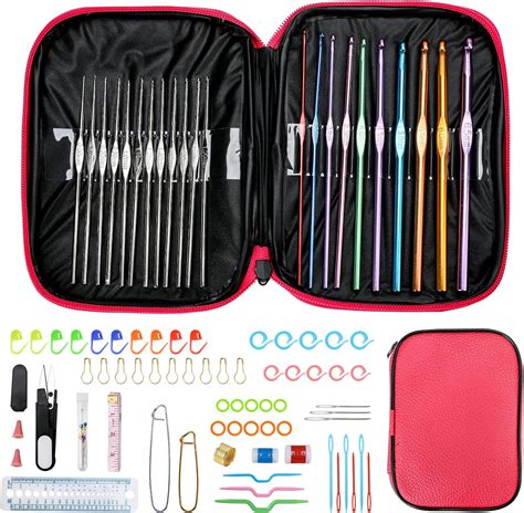 Amazon.com: KOKNIT Crochet Hooks Set with Storage Case, Soft Grip ...