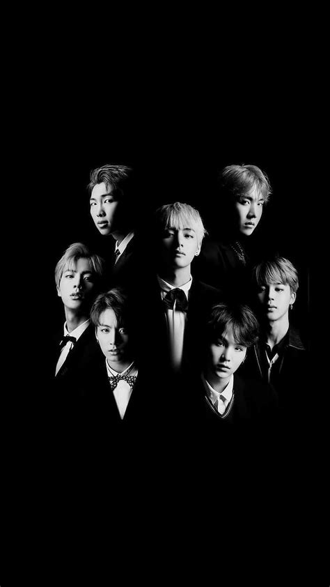 Bts For, black and white bts, korean, singer, bts, HD phone wallpaper ...