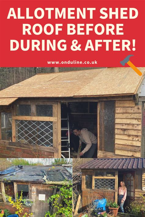 ALLOTMENT SHED MAKEOVER! BEFORE DURING AND AFTER DIY ROOF TRANSFORMATION | Allotment shed, Shed ...