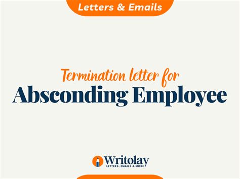 Absconding Employee Termination Letter Template - Writolay