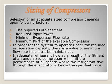 Compressor Selection in Refrigeration Systems (Example)