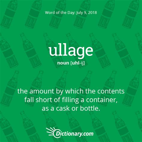 Word of the Day - ullage | Dictionary.com