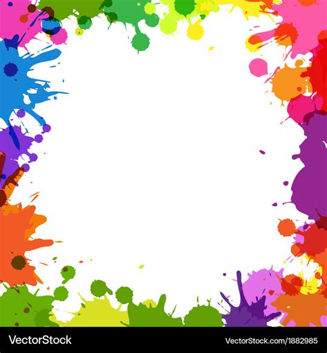 Frame with color blobs Royalty Free Vector Image