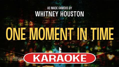 One Moment In Time Karaoke Version by Whitney Houston (Video with Lyrics) - YouTube