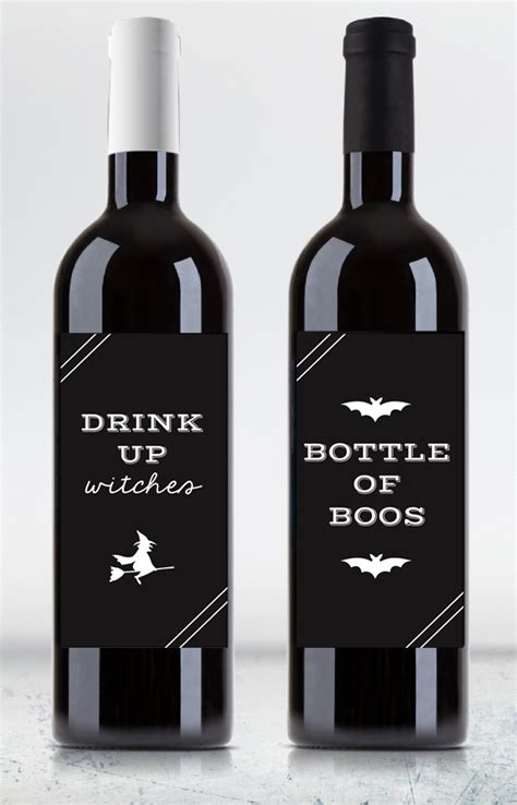 Fun Halloween Wine Labels - Love and Marriage