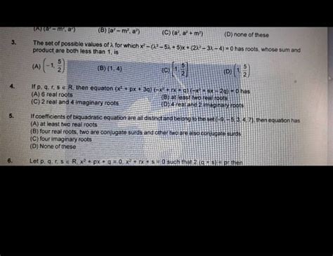 If coefficients of biquadratic equation are alldistinct and belong fo the..