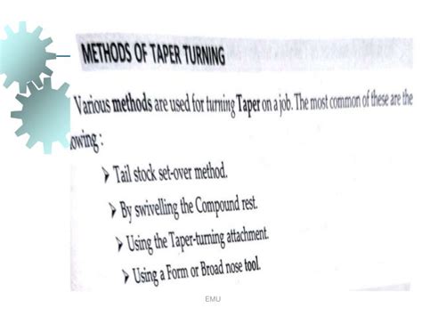 Taper turning methods