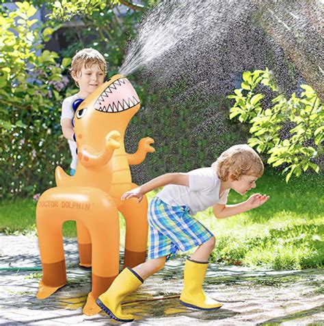 Inflatable Dinosaur Water Sprinkler for $15.29! - The Coupon Caroline