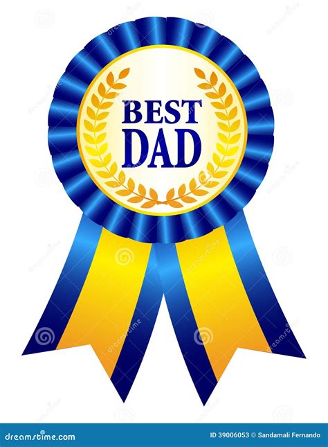 Best dad ribbon rosette stock vector. Image of competition - 39006053