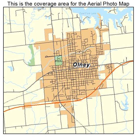 Aerial Photography Map of Olney, IL Illinois