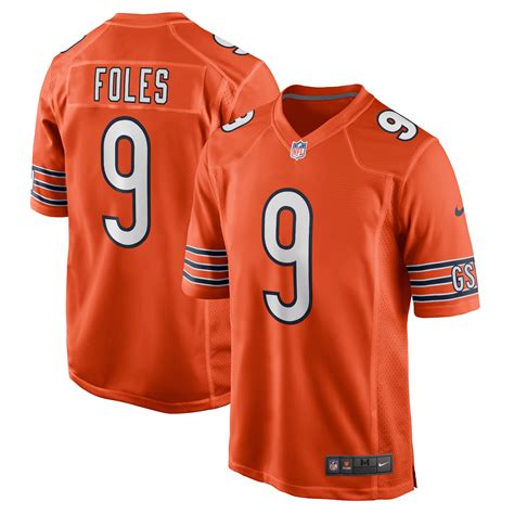 Men's Nike Nick Foles Orange Chicago Bears Game Jersey