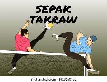 Player Illustration Sepak Takraw Match Stock Illustration 1818660458 ...