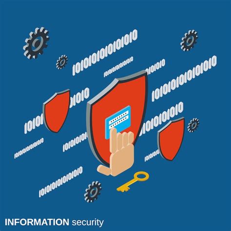 Premium Vector | Information security vector concept illustration