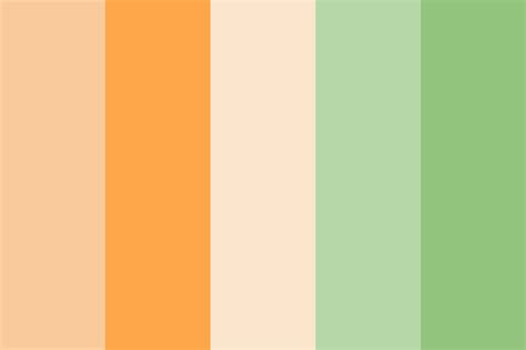 Soft orange and green Color Palette