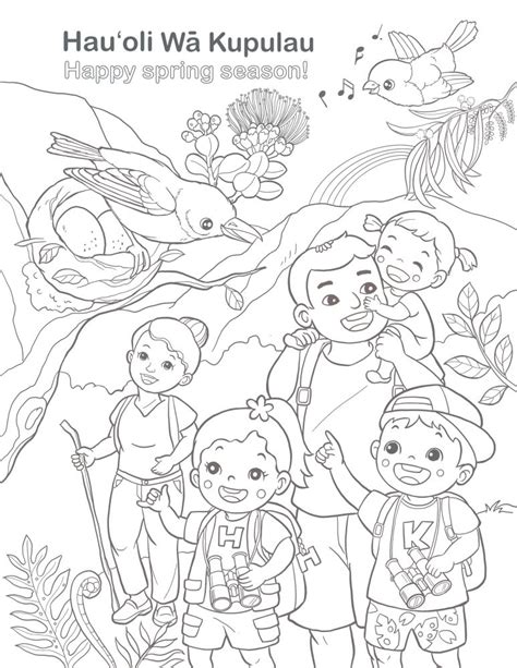 Spring Season Coloring Sheet * Keiki Heroes