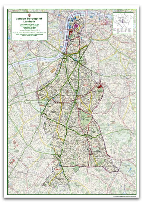 Detailed Map Of Lambeth