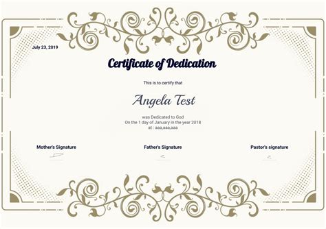 Baby Dedication Certificate - PDF Templates | Jotform