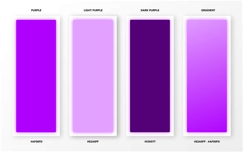 Purple colour scheme that can be used for a website or application as a primary or accent colour ...