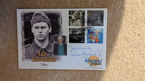 signature ian lavender dad army signed autograph FDC soldiers tale stamps 1999 by ian lavender ...