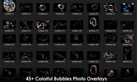 Free Download 45+ Colorful Bubbles Photo Overlays - Luckystudio4u