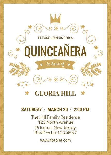 Free Printable Quinceanera Invitation Templates