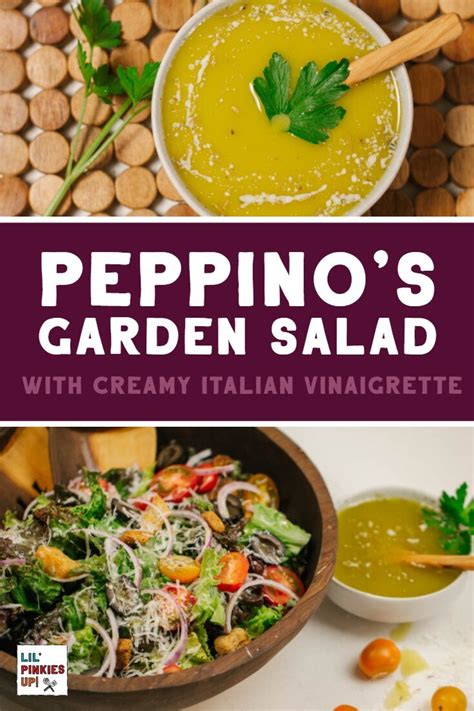 Peppino's Garden Salad with Creamy Italian Dressing — 'Lil Pinkies Up