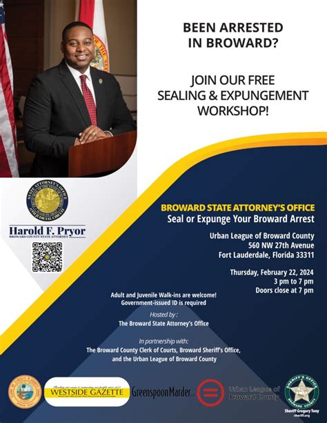 Opportunity to have your arrest record sealed or expunged from public view – Office of Broward ...