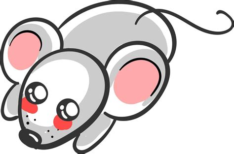 Cute mouse, illustration, vector on white background 13779911 Vector ...