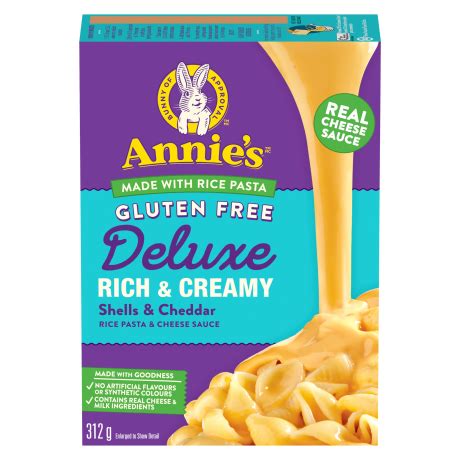 Gluten Free Deluxe Rich & Creamy Shells & Cheddar - Rice Pasta & Cheese Sauce - Annie's Homegrown