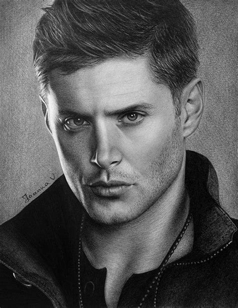 Jensen Ackles/Dean Winchester Original Fine Art Pencil Drawing | Supernatural drawings ...