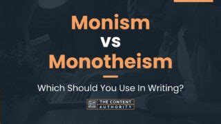 Monism vs Monotheism: Deciding Between Similar Terms