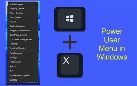 Win + X Shortcut to Power User Menu in Windows – WebNots