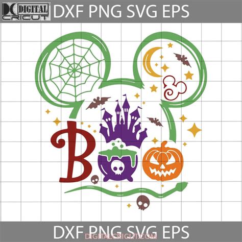 Halloween Boo SVG, Mickey Pumpkin Svg, Halloween Svg, Cricut File, Clipart, Svg, Png, Eps, Dxf ...