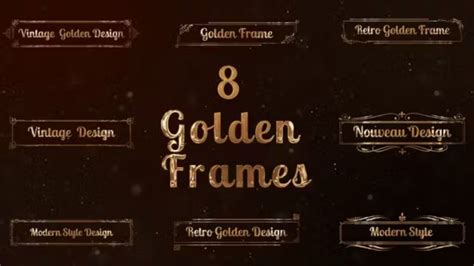 Videohive 8 Golden Art Nouveau Frames - INTRO HD