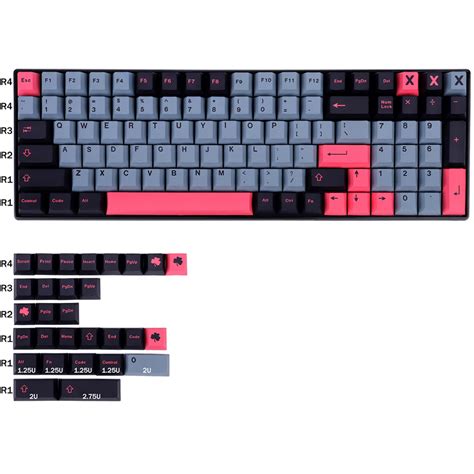 Buy 8008 Keycaps 129 Keys Cherry Profile PBT Keycaps Dye Sub Custom Set ...