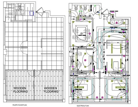 Office Flooring And Electrical Layout Plan Design AutoCAD File - Cadbull Electrical Layout ...