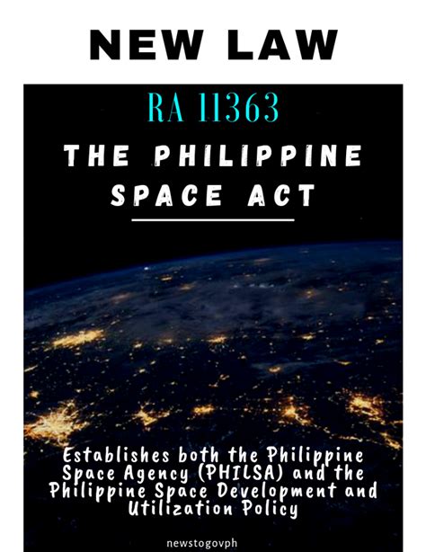 A new law will establish a Philippine Space Agency - NewsToGov