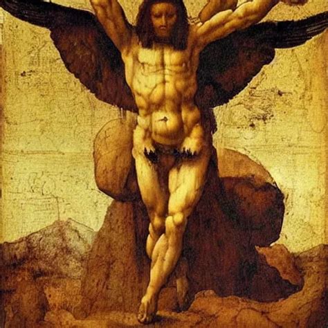 oil painting by leonardo da vinci of lucifer the | Stable Diffusion