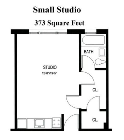 Small Studio Apartment Floor Plan