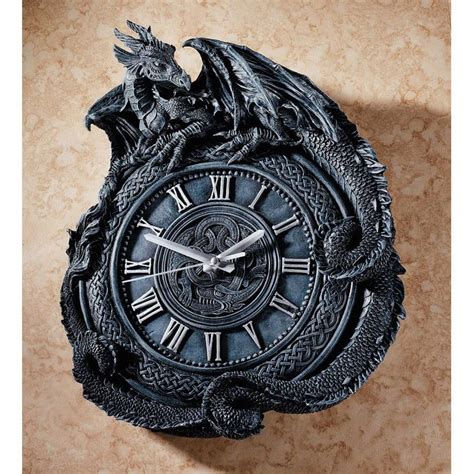 Penhurst Dragon Clock | Dragon decor, Dragon wall, Gothic home decor