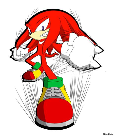 Knuckles the Echidna fan art used with ms paint and it took hours : r ...