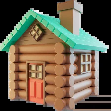 Log Cabin 3D Icon download in PNG, OBJ or Blend format