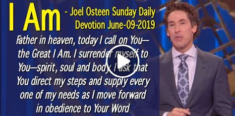 Joel Osteen (June-09-2019) Sunday Daily Devotion: I Am