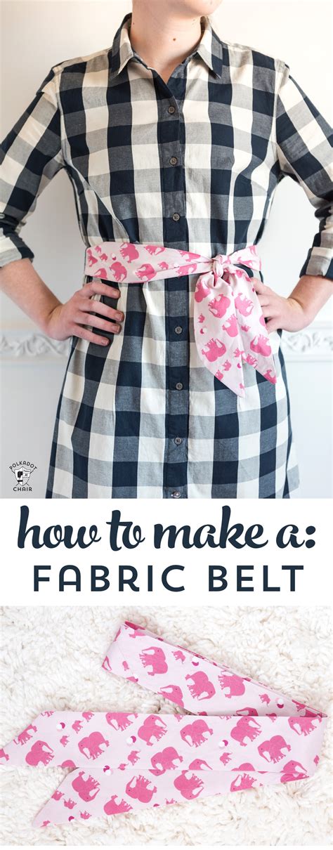 How to Make a Fabric Belt or Sash - The Polka Dot Chair